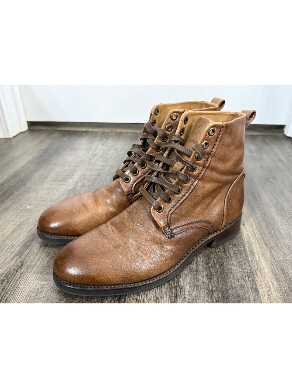 Frye Tyler Flex Lace Up Tan Men's Casual Boots Size 8 COGNAC-Brown 3480600